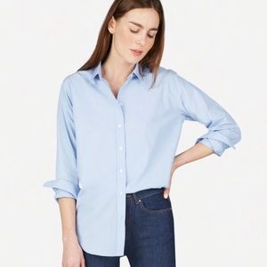 Everlane Relaxed Poplin Button Down 00 Blue